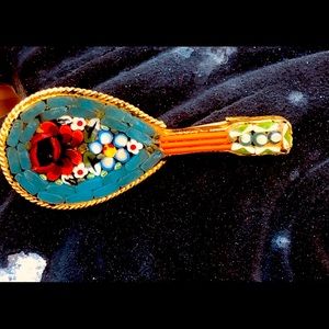 Vintage micro mosaic pin